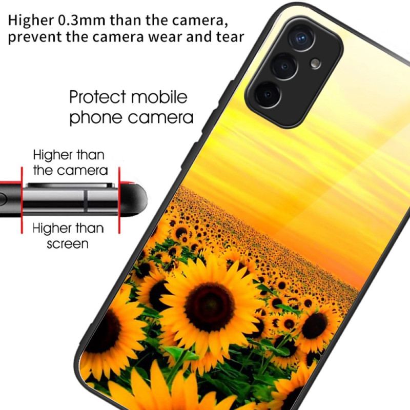 Coque Samsung Galaxy M13 Verre Trempé Variation Tournesols