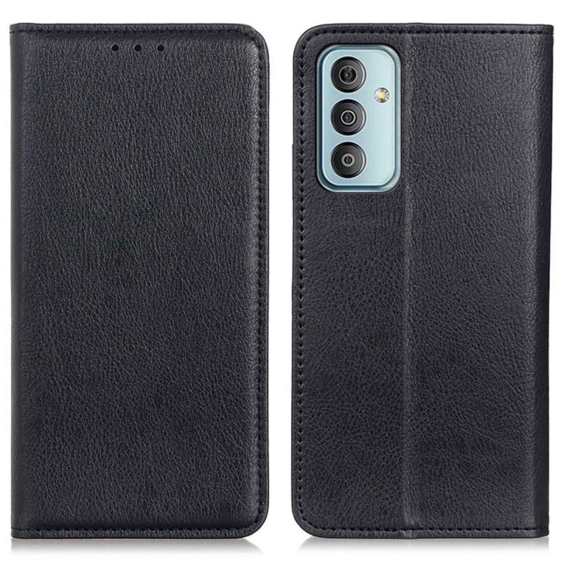 Flip Cover Samsung Galaxy M13 Cuir Fendu Litchi