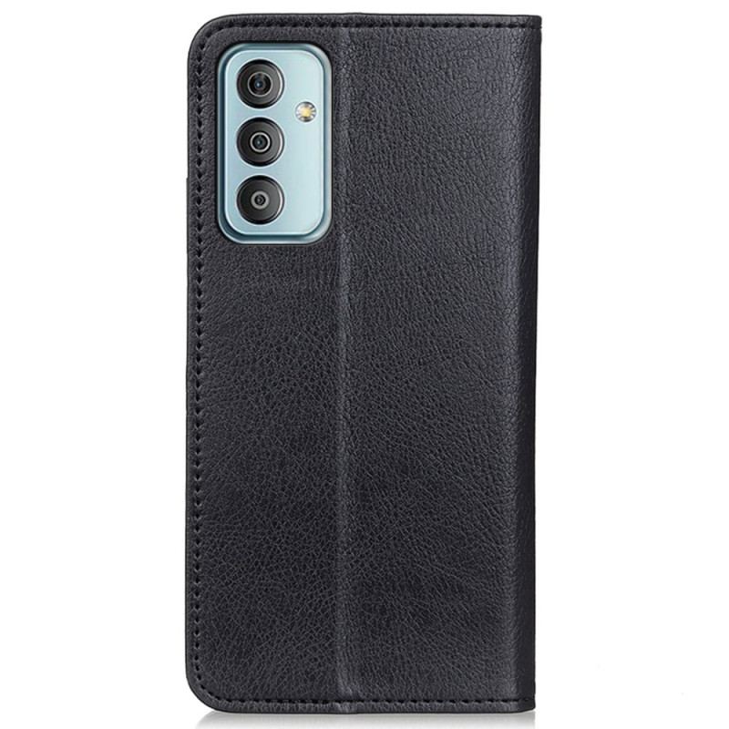 Flip Cover Samsung Galaxy M13 Cuir Fendu Litchi