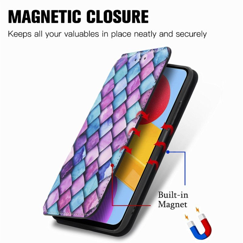 Flip Cover Samsung Galaxy M13 Design RFID Caseneo