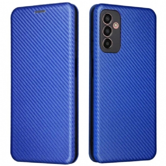 Flip Cover Samsung Galaxy M13 Fibre Carbone