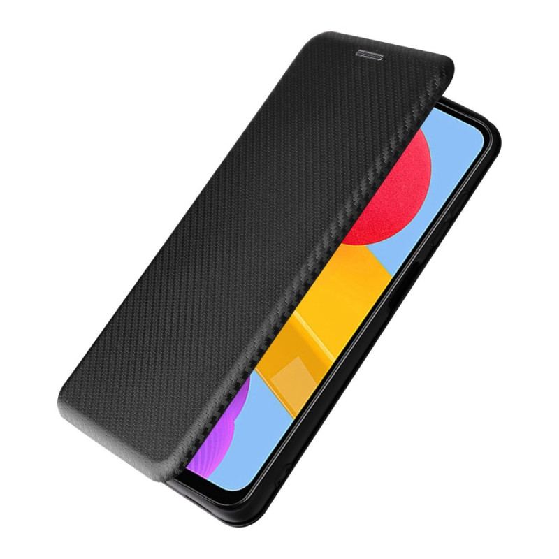 Flip Cover Samsung Galaxy M13 Fibre Carbone