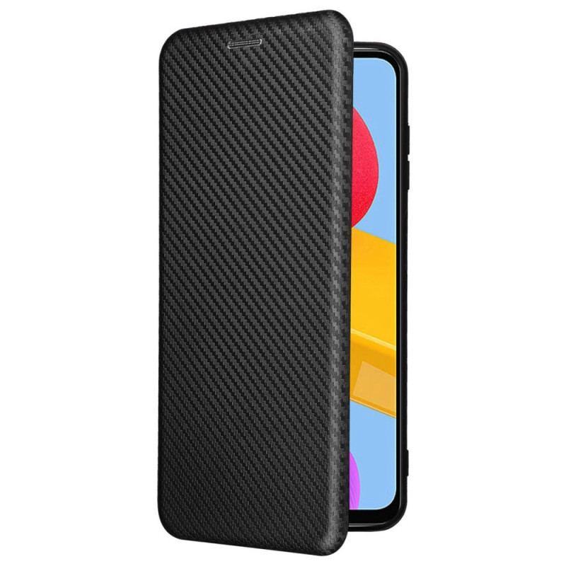 Flip Cover Samsung Galaxy M13 Fibre Carbone