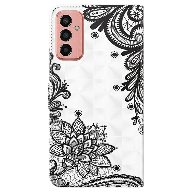 Housse Samsung Galaxy M13 Dentelle avec Lanière