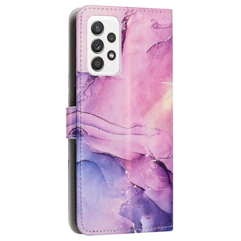 Housse Samsung Galaxy M13 Marbre avec Lanière