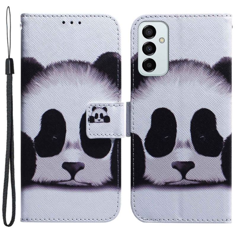 Housse Samsung Galaxy M13 Panda à Lanière