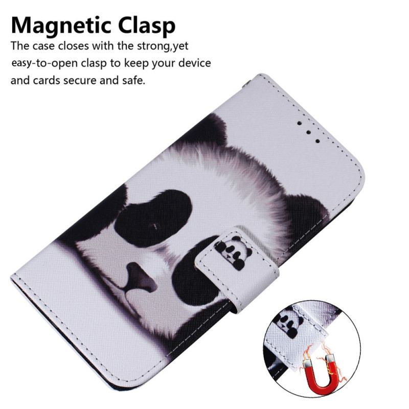 Housse Samsung Galaxy M13 Panda à Lanière