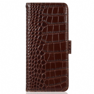 Housse Samsung Galaxy M13 Style Crocodile RFID