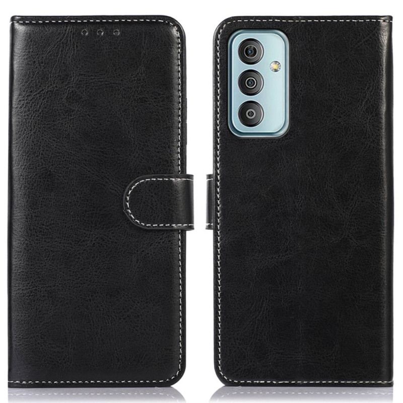 Housse Samsung Galaxy M13 Style Cuir et Coutures