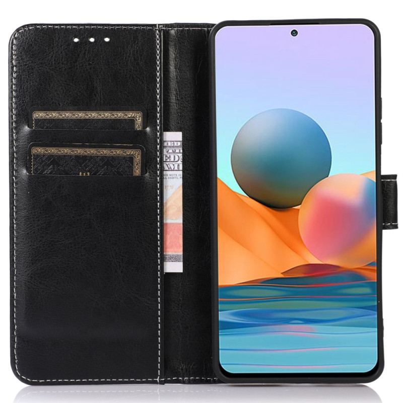 Housse Samsung Galaxy M13 Style Cuir et Coutures