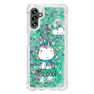 Coque Samsung Galaxy A54 5G Licornes à Paillettes