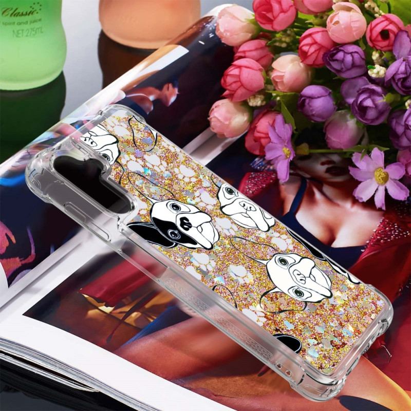 Coque Samsung Galaxy A54 5G Mr Chien Paillettes