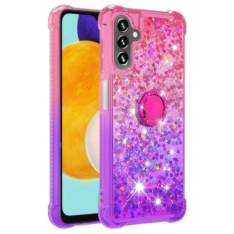 Coque Samsung Galaxy A54 5G Paillettes Anneau-Support