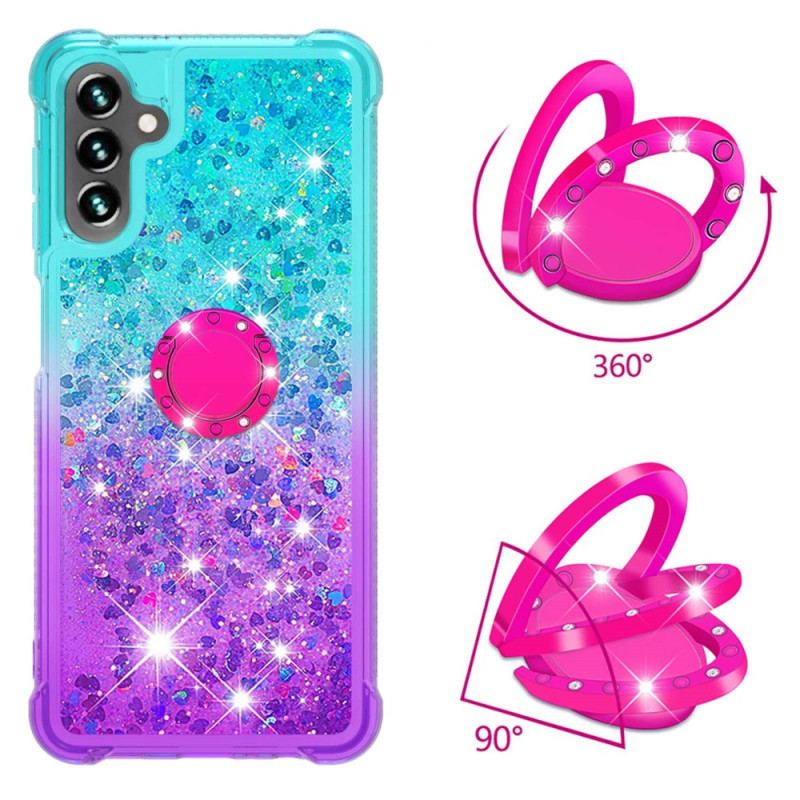 Coque Samsung Galaxy A54 5G Paillettes Anneau-Support