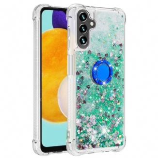 Coque Samsung Galaxy A54 5G Paillettes avec Anneau-Support