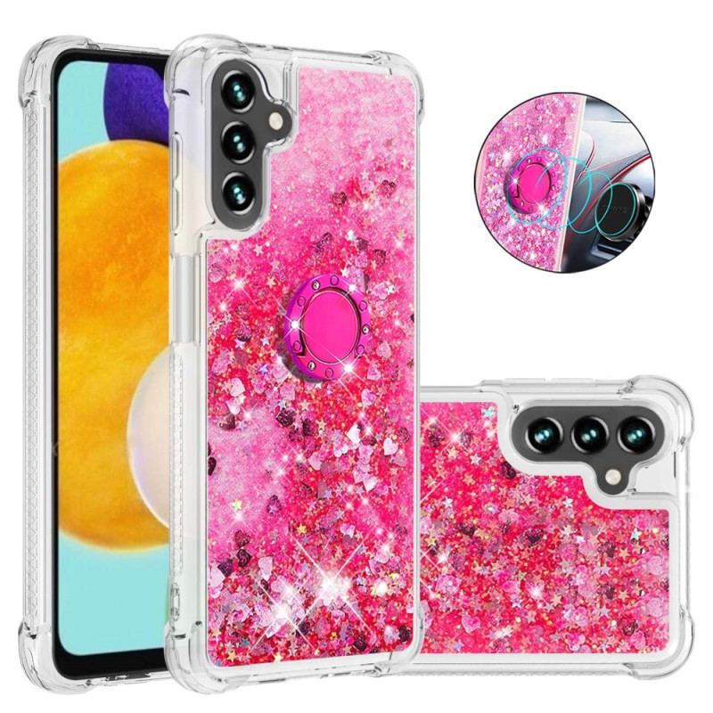 Coque Samsung Galaxy A54 5G Paillettes avec Anneau-Support