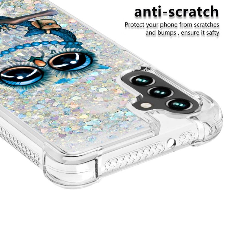 Coque Samsung Galaxy A54 5G Paillettes Miss Hibou