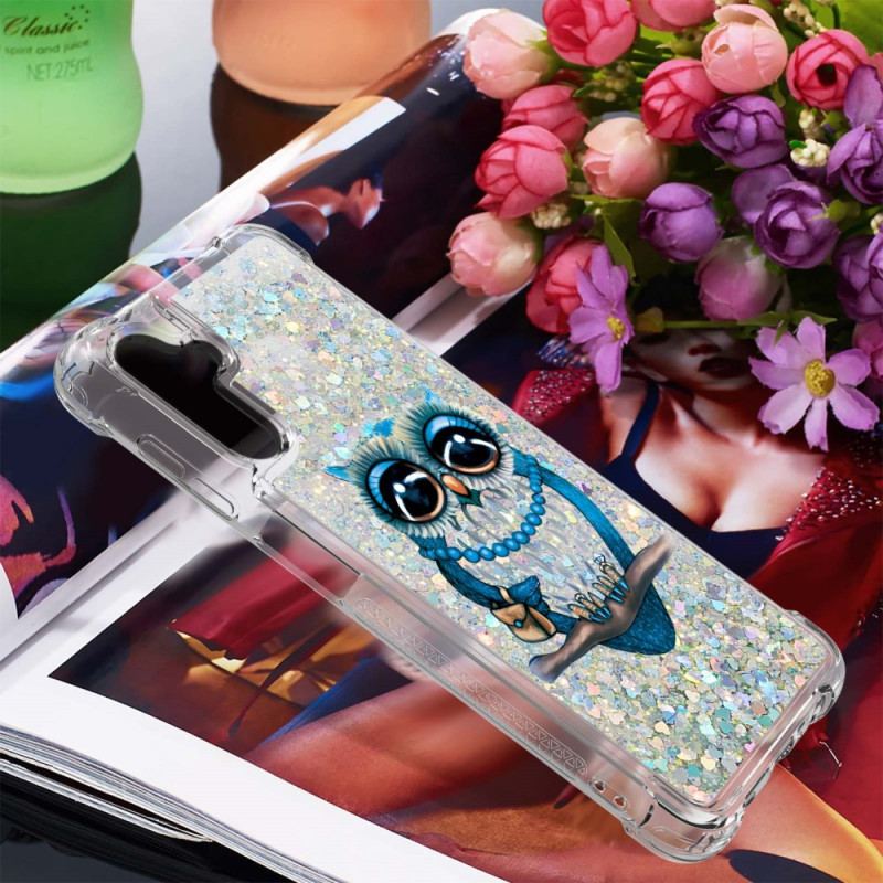 Coque Samsung Galaxy A54 5G Paillettes Miss Hibou