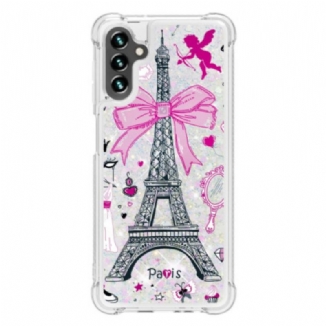 Coque Samsung Galaxy A54 5G Paillettes Tour Eiffel