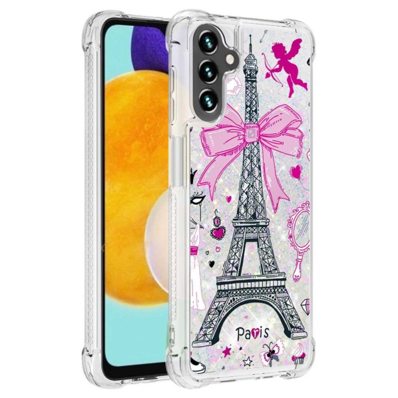 Coque Samsung Galaxy A54 5G Paillettes Tour Eiffel