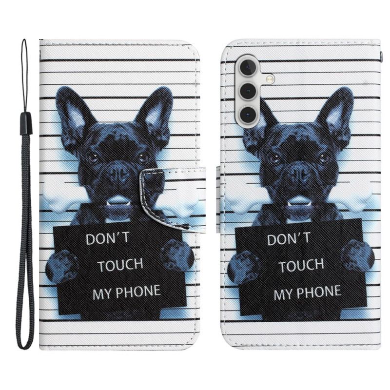 Housse Samsung Galaxy A54 5G Dog Don't Touch à Lanière