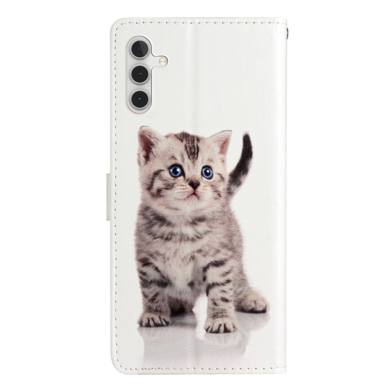 Housse Samsung Galaxy A54 5G Joli Chaton à Lanière