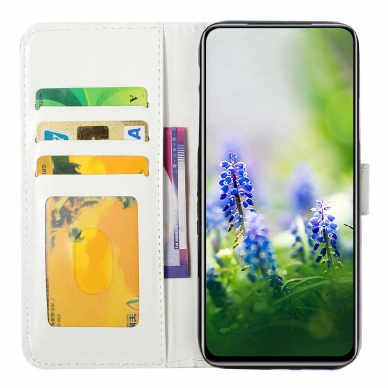 Housse Samsung Galaxy A54 5G Marbrée à Lanière