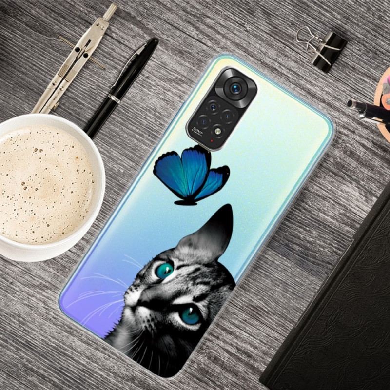 Coque Xiaomi Redmi Note 11 / 11s Chat et Papillon