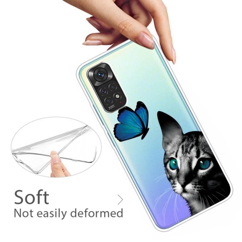 Coque Xiaomi Redmi Note 11 / 11s Chat et Papillon