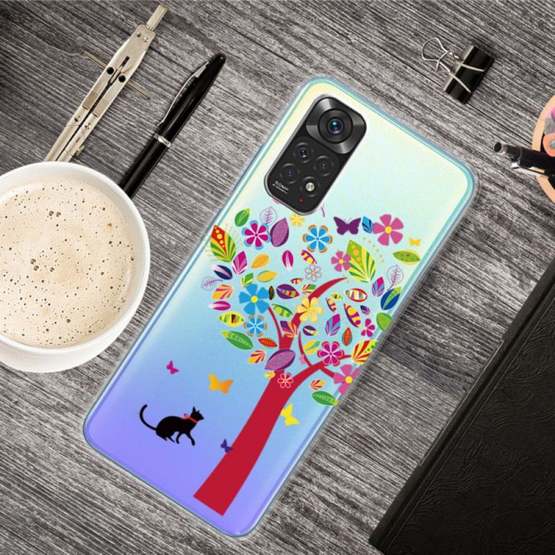 Coque Xiaomi Redmi Note 11 / 11s Chat sous l'Arbre Coloré