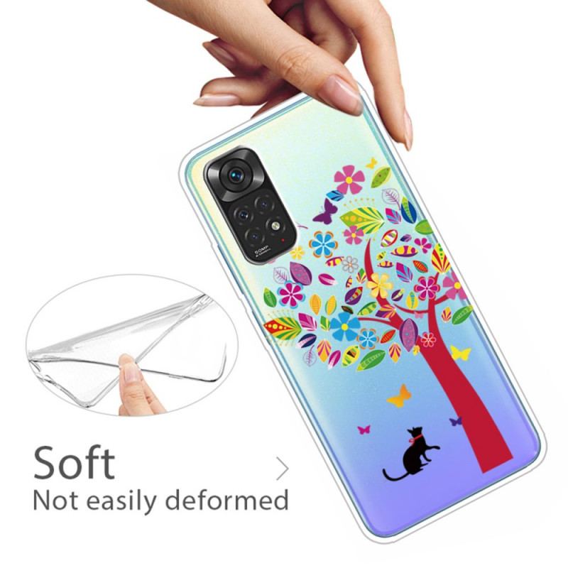 Coque Xiaomi Redmi Note 11 / 11s Chat sous l'Arbre Coloré