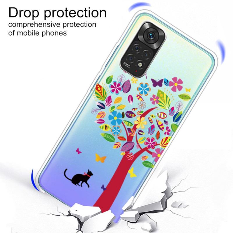 Coque Xiaomi Redmi Note 11 / 11s Chat sous l'Arbre Coloré