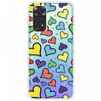 Coque Xiaomi Redmi Note 11 / 11s Coeurs Multicolors