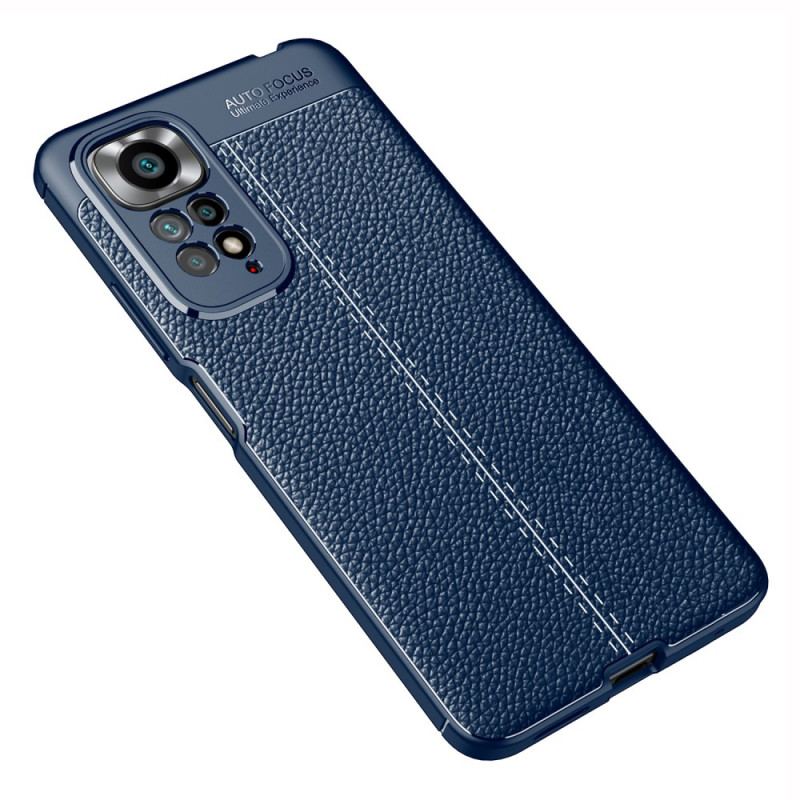 Coque Xiaomi Redmi Note 11 / 11s Effet Cuir Litchi Double Line