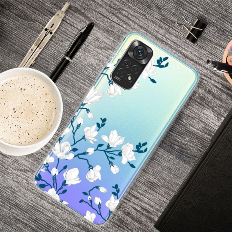 Coque Xiaomi Redmi Note 11 / 11s Fleurs Blanches