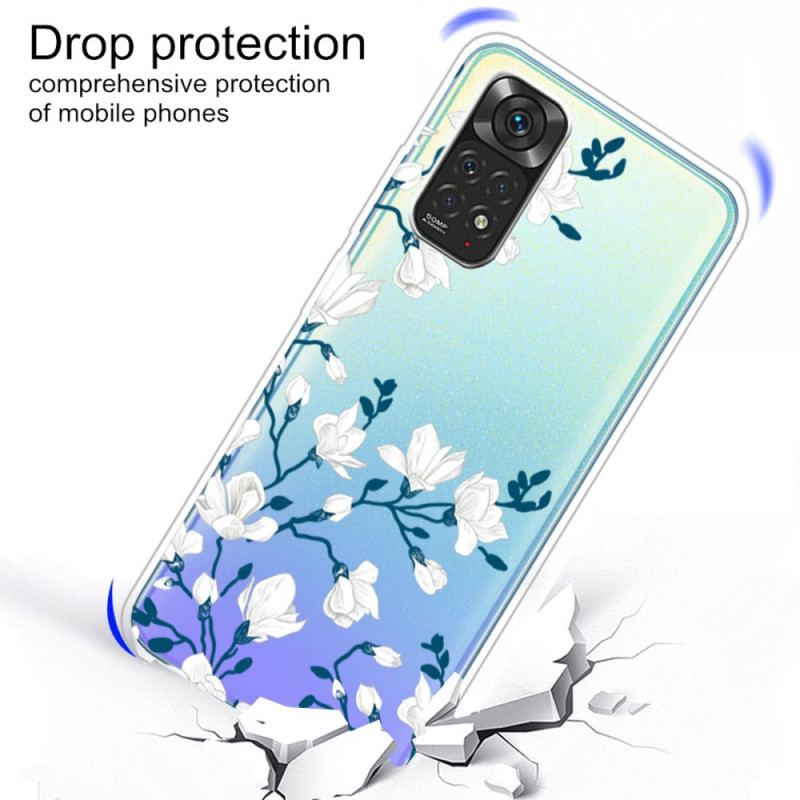 Coque Xiaomi Redmi Note 11 / 11s Fleurs Blanches