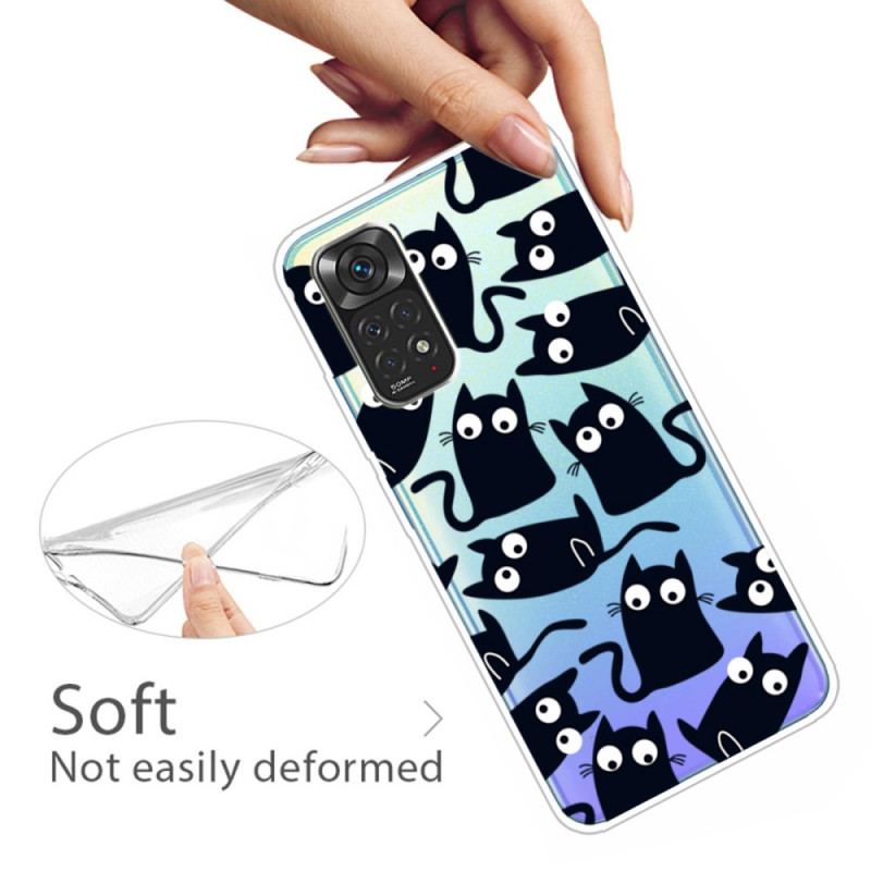 Coque Xiaomi Redmi Note 11 / 11s Multiples Chats Noirs