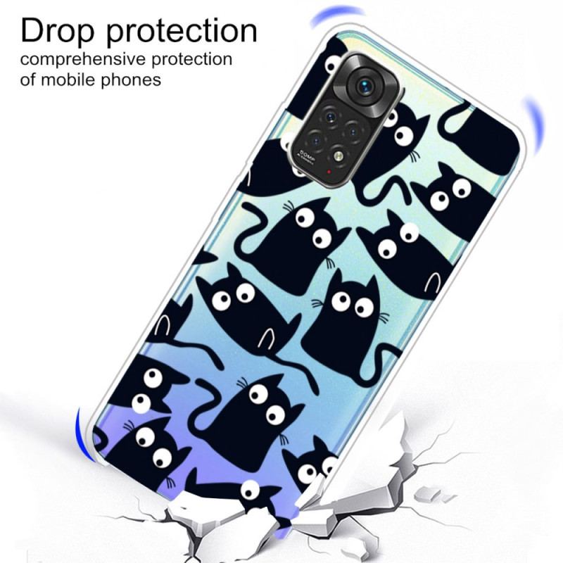 Coque Xiaomi Redmi Note 11 / 11s Multiples Chats Noirs