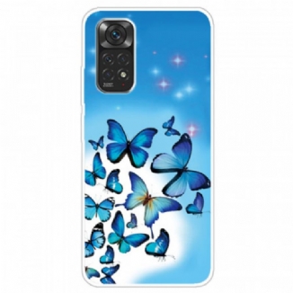 Coque Xiaomi Redmi Note 11 / 11s Papillons Bleus