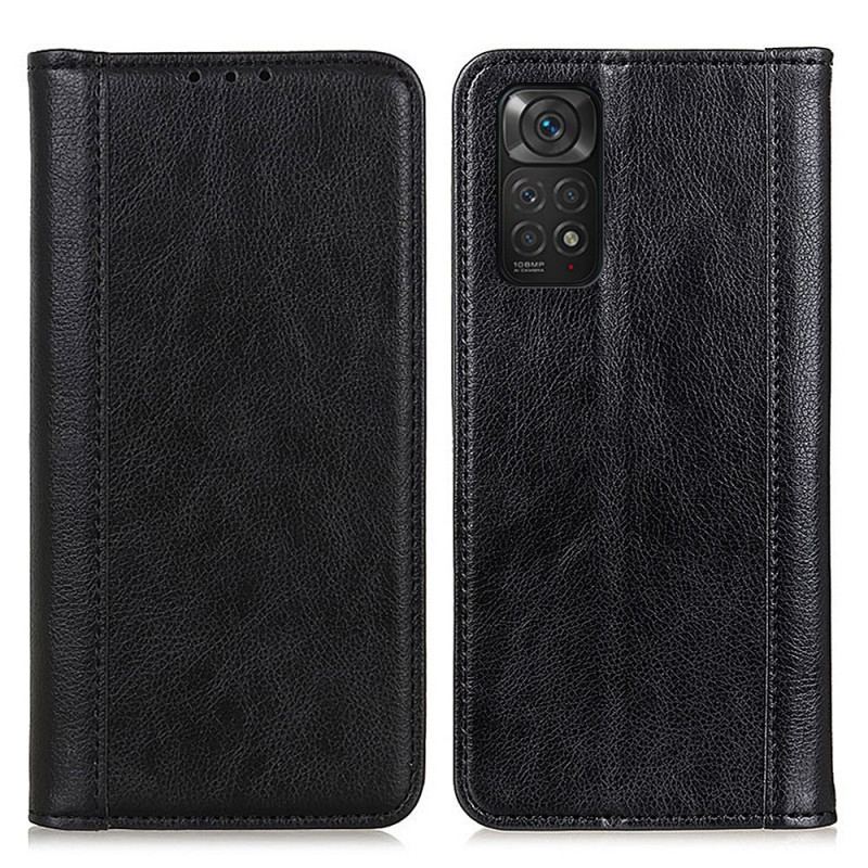 Flip Cover Xiaomi Redmi Note 11 / 11s Cuir Litchi Fendu Élégance