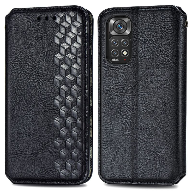 Flip Cover Xiaomi Redmi Note 11 / 11s Effet Cuir Texture Diamant