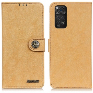 Housse Xiaomi Redmi Note 11 / 11s Cuir Fendu Rétro KHAZNEH