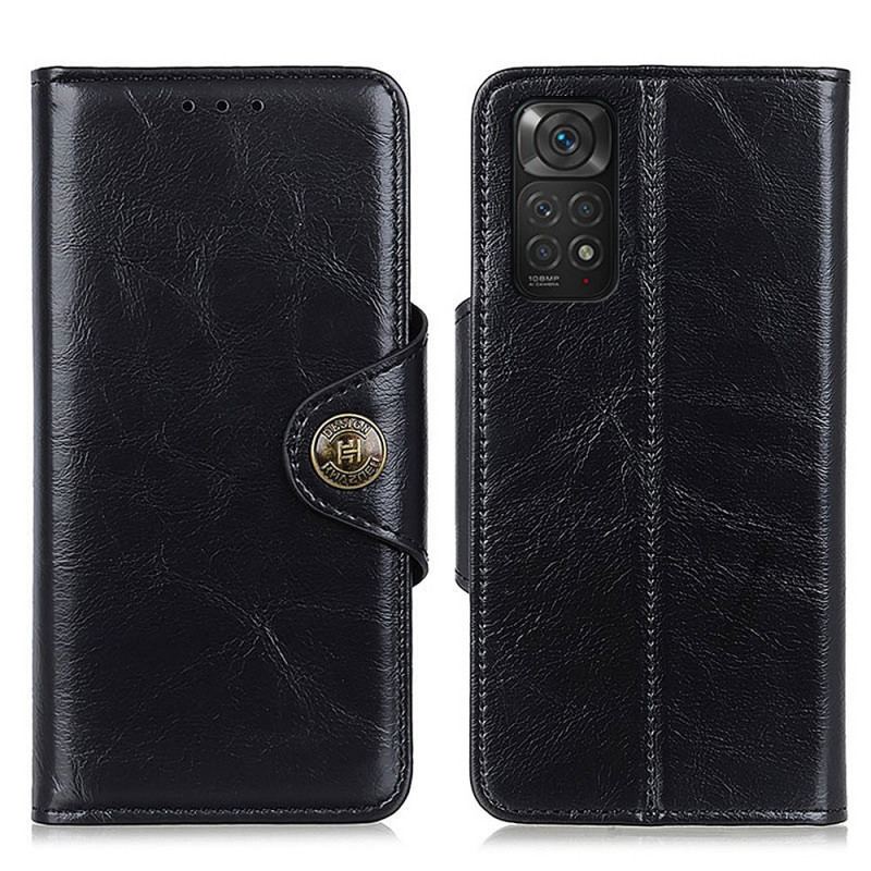 Housse Xiaomi Redmi Note 11 / 11s Simili Cuir Brillant Bouton