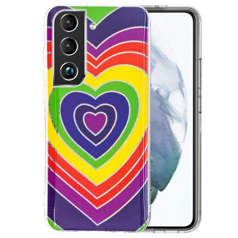 Coque Samsung Galaxy S22 Plus 5G Coeur Psychédélique