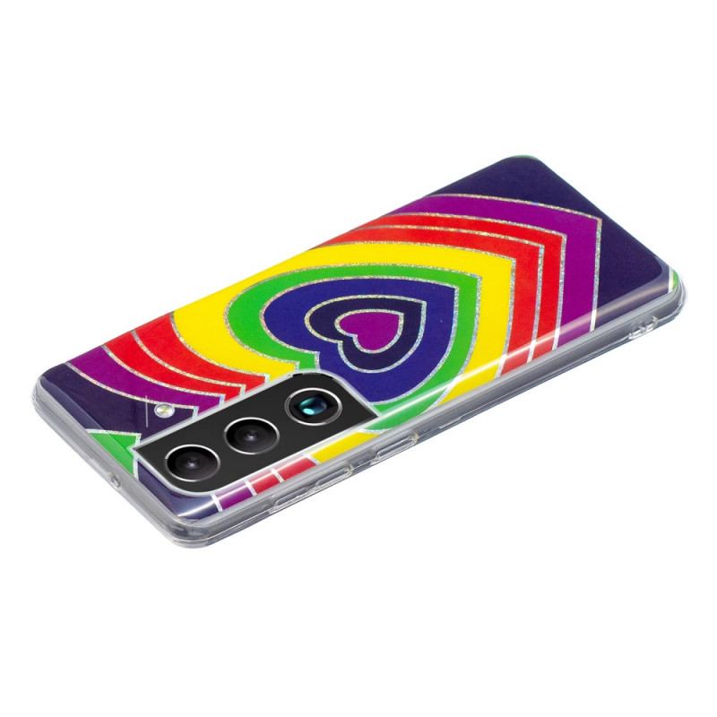 Coque Samsung Galaxy S22 Plus 5G Coeur Psychédélique