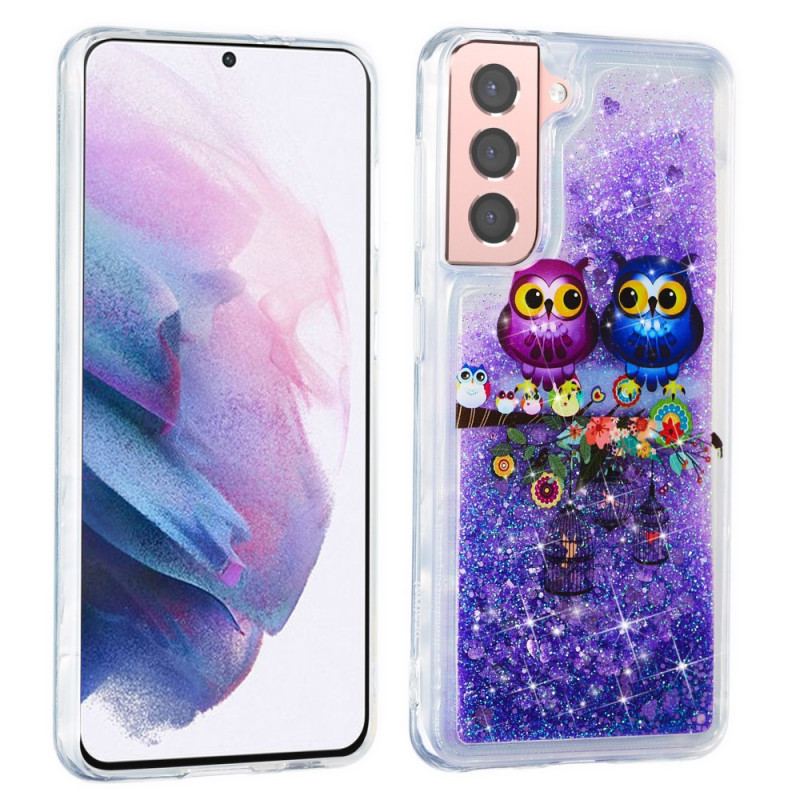 Coque Samsung Galaxy S22 Plus 5G Hiboux Paillettes