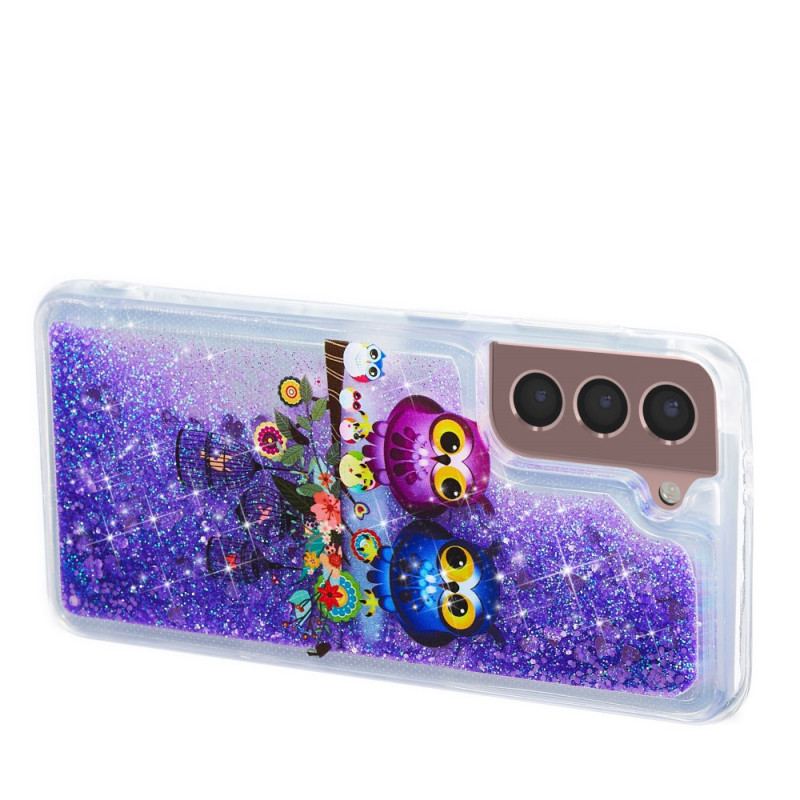 Coque Samsung Galaxy S22 Plus 5G Hiboux Paillettes