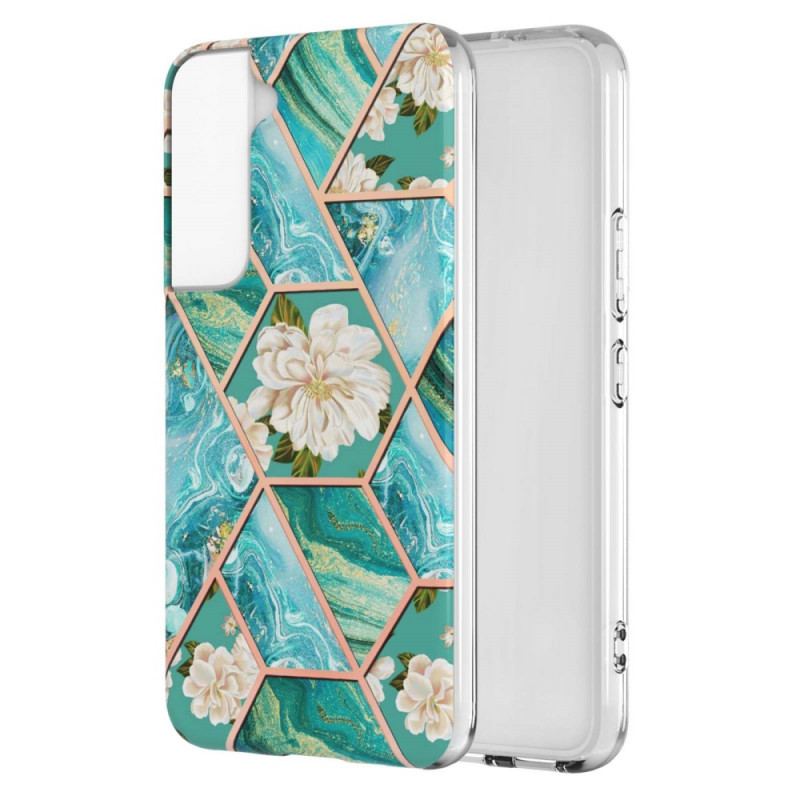 Coque Samsung Galaxy S22 Plus 5G Marbrée Florale