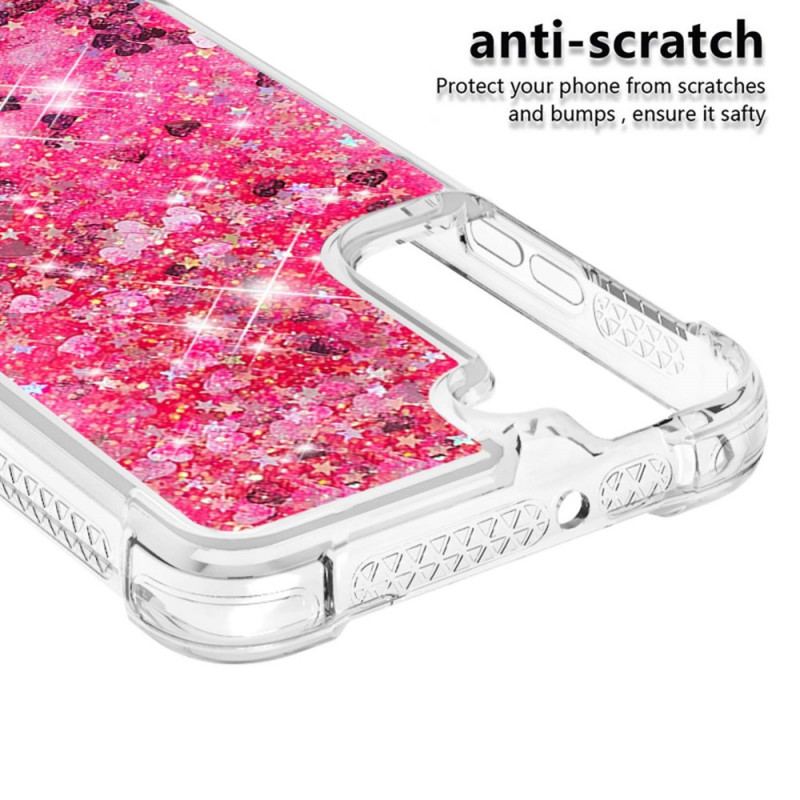 Coque Samsung Galaxy S22 Plus 5G Paillettes avec Cordon