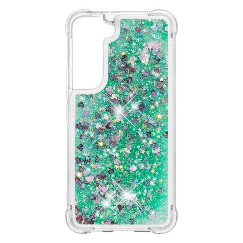 Coque Samsung Galaxy S22 Plus 5G Paillettes avec Cordon